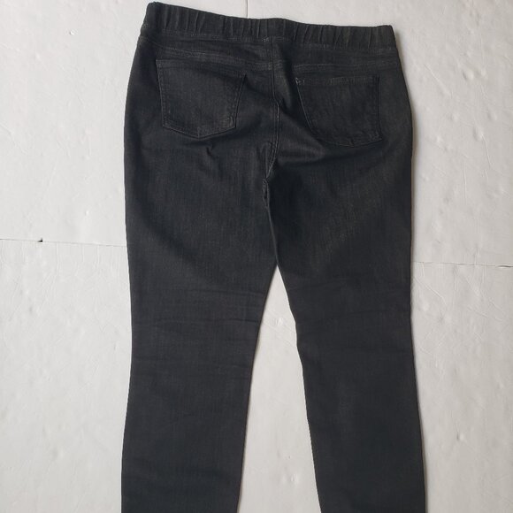Eileen Fisher Organic Cotton Pull On Stretch Black Jean Leggings - Picture 9 of 10